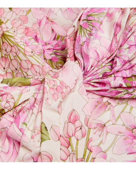 Giambattista Valli Pink Floral Print Maxi Dress