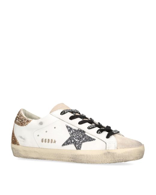 Golden Goose Deluxe Brand Natural Super-Star 82532 Leather Low-Top Trainers