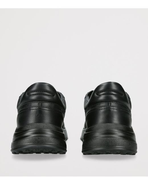Hogan Black Leather Hyperlight Sneakers for men