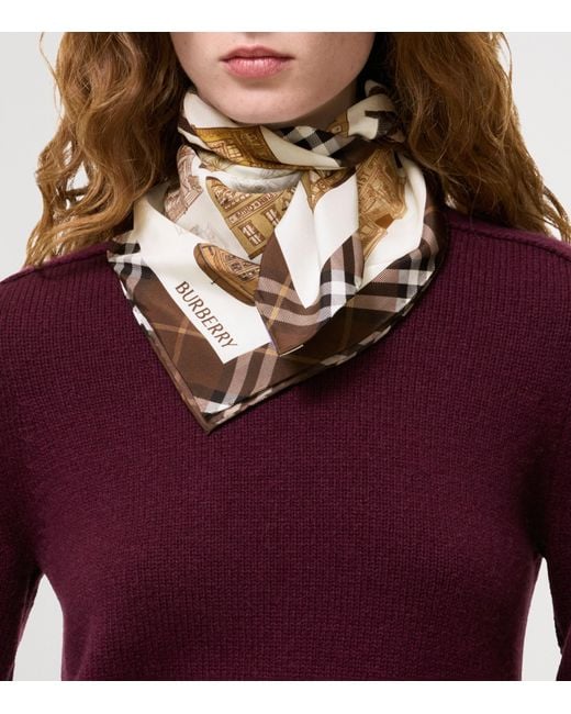 Burberry Metallic Silk Storefront Print Scarf