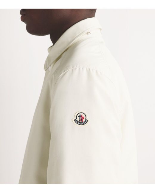 Moncler White Down Buffaure Shirt Jacket for men