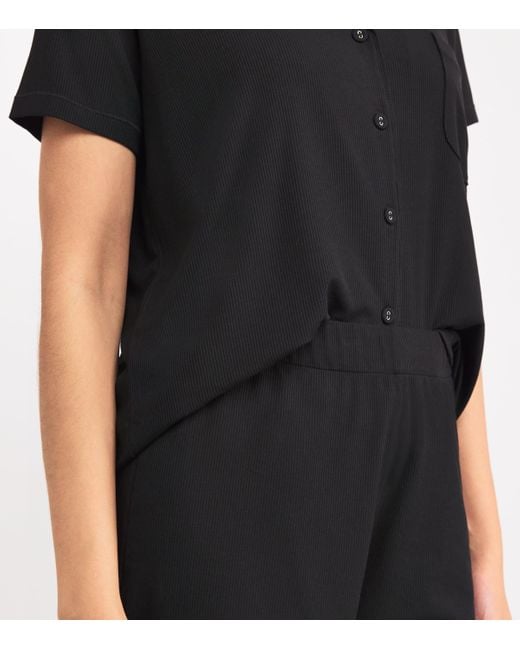 Skims Black Soft Lounge Short Pyjamas