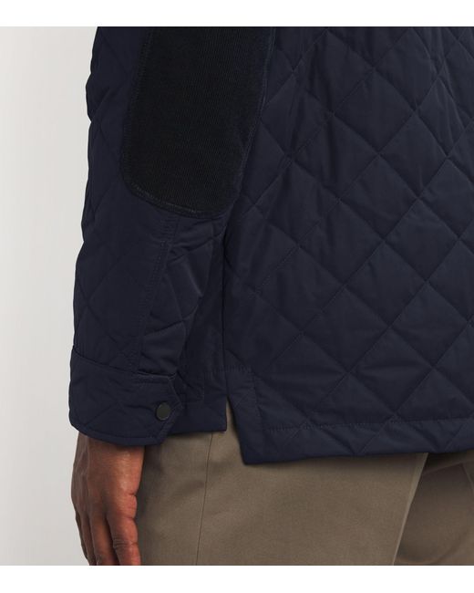 James Purdey & Sons Blue Quilted Jacket for men
