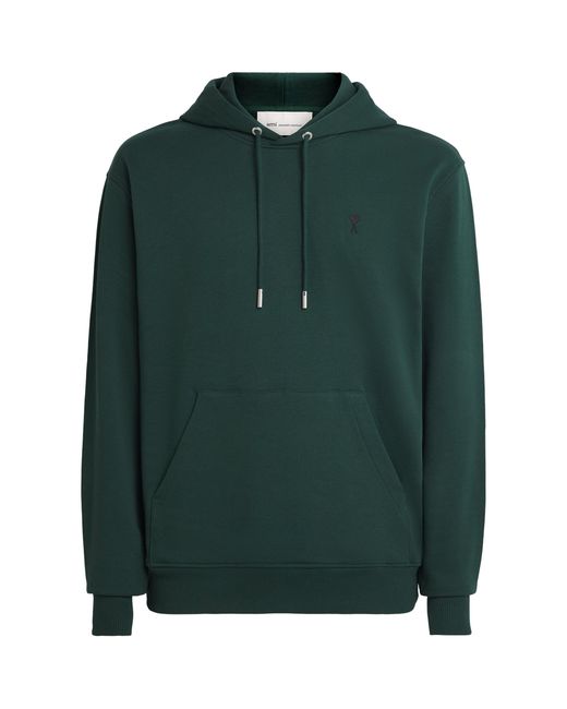 AMI Green Ami De Coeur Hoodie for men