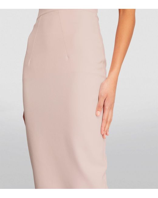 Safiyaa Pink Hokuku Pencil Skirt