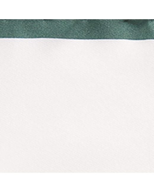 Isaia Green Silk Logo Pocket Square for men