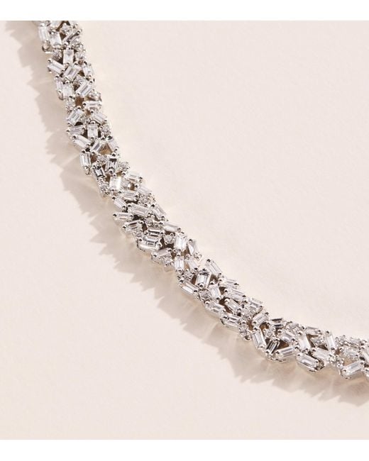 Suzanne Kalan Natural And Diamond Classic Tennis Necklace