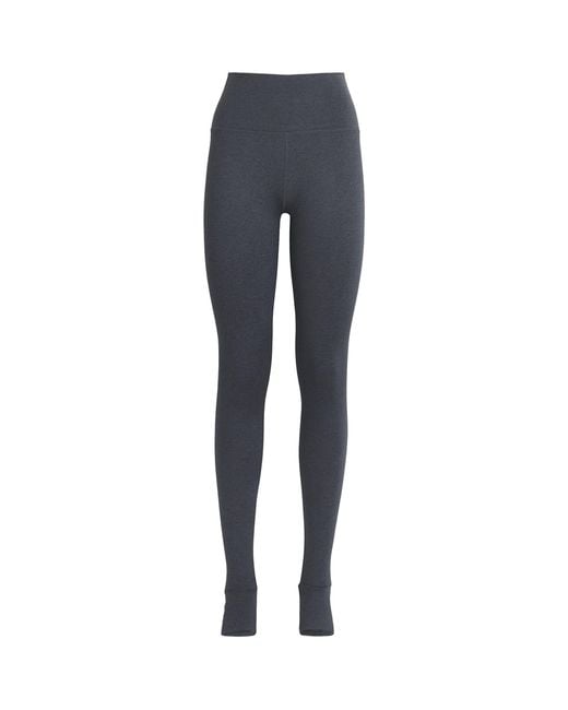 Varley Blue Always Warm Stirrup Leggings