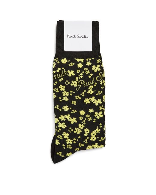 Paul Smith Green Floral Socks for men