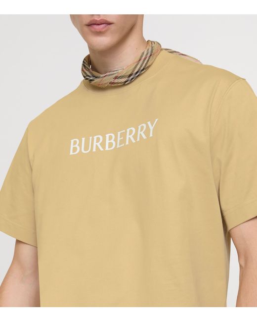 Burberry Natural Cotton Logo Slim T-Shirt for men