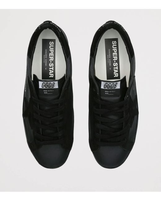 Golden Goose Deluxe Brand Black Leather-Suede Super-Star Sneakers for men