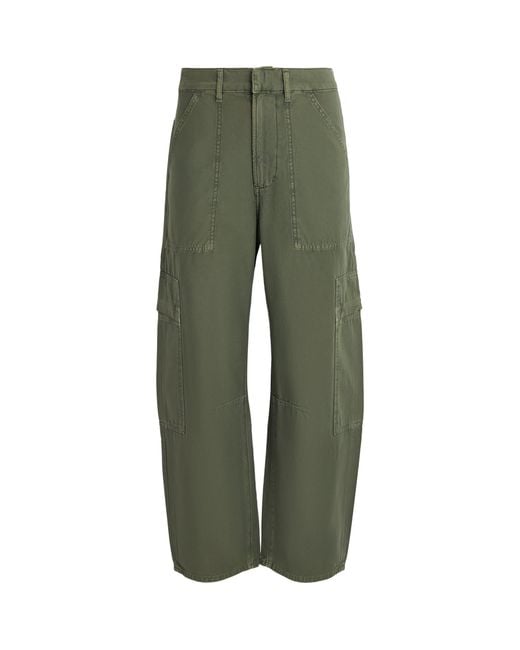 Citizens of Humanity Green Cotton Marcelle Utility Trousers