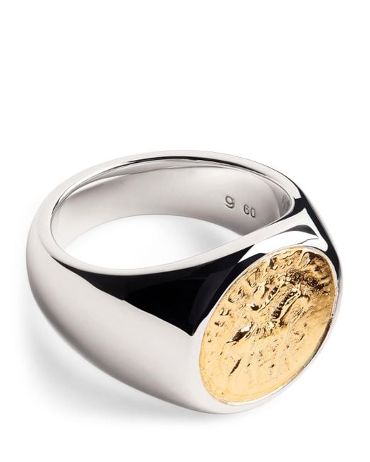 Tom Wood Metallic Sterling Coin Ring for men