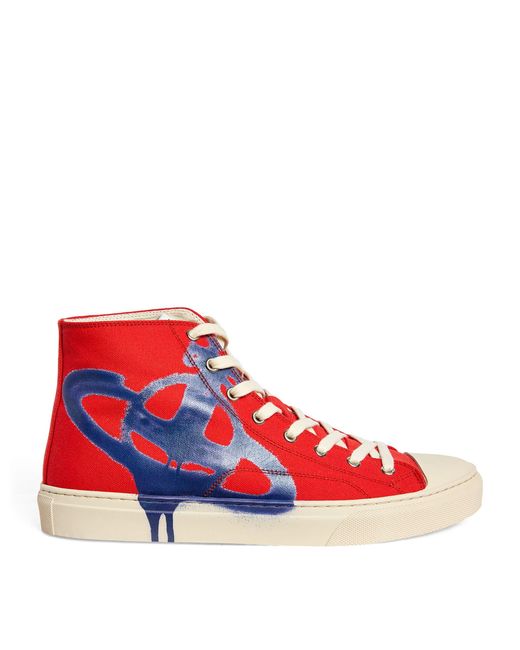 Vivienne Westwood Red Spray Orb High-top Trainers for men