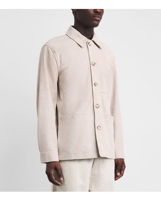 Vince Natural Suede Chore Jacket for men