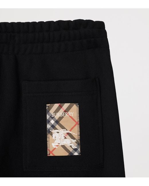 Burberry Black Check Label Sweatpants