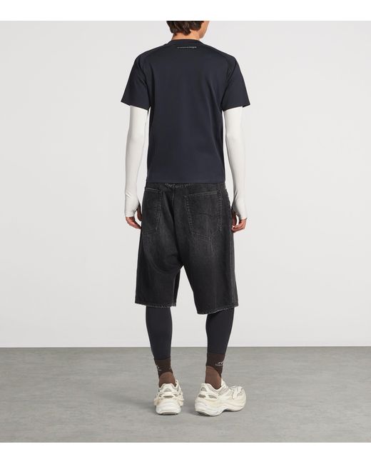 Balenciaga Black Technical Double-Layer T-Shirt for men