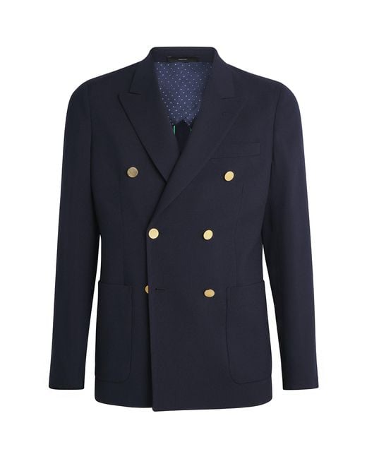 Paul Smith Blue Wool Blazer for men
