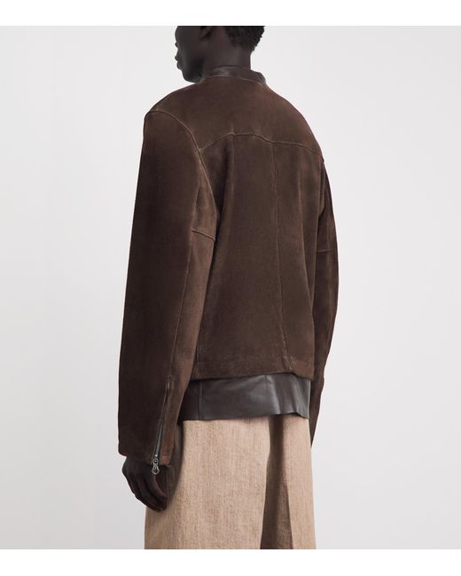 Our Legacy Brown Suede Drift Jacket for men