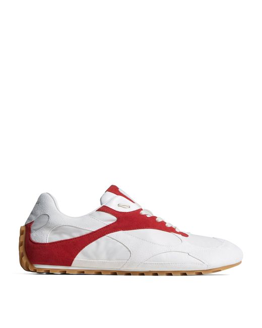 Bottega Veneta Pink Suede-Trim Orbit Flash Sneakers for men