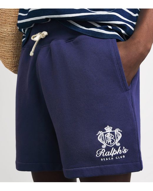 Polo Ralph Lauren Blue Cotton-Blend Beach Club Shorts for men