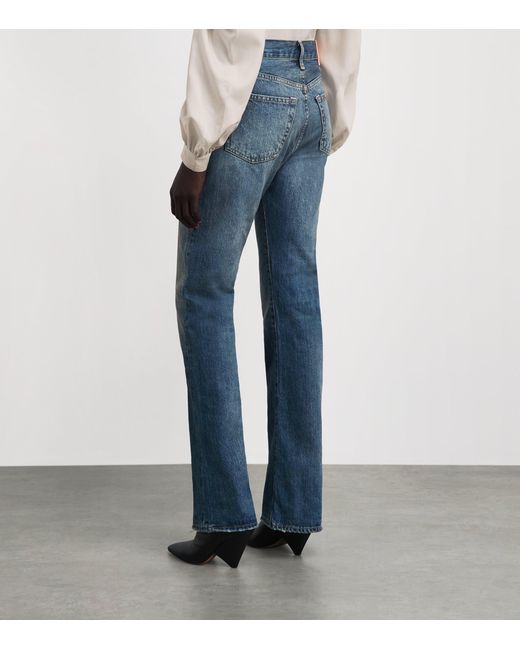Acne Blue Mid-Rise Straight Jeans