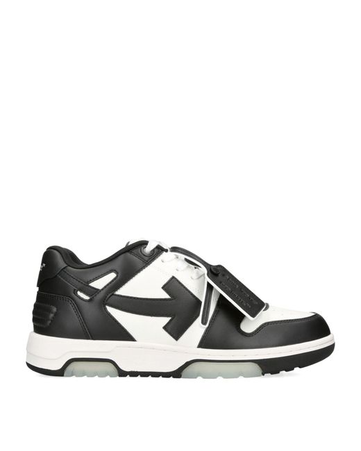 Off-White c/o Virgil Abloh Gray Leather Out Of Office Sneakers for men