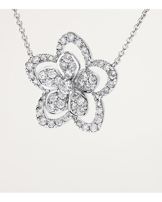 Graff Metallic And Diamond Wild Flower Necklace