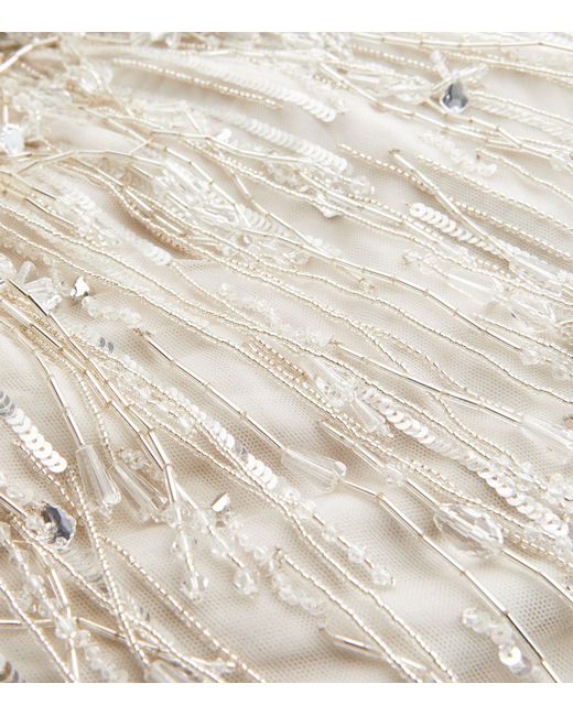 Georges Hobeika White Bead-embellished Gown