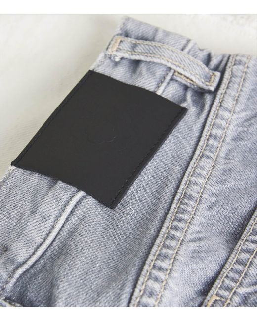 Maje Blue Tie-Dye Denim Shorts