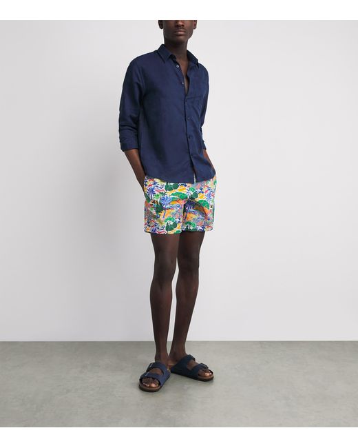 Vilebrequin Multicolor Seaside Life Print Moorea Swim Shorts for men
