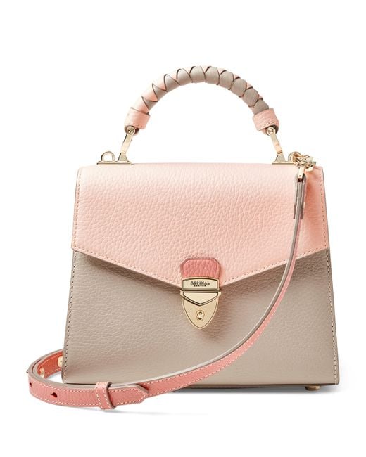 Aspinal Pink Midi Mayfair Bag