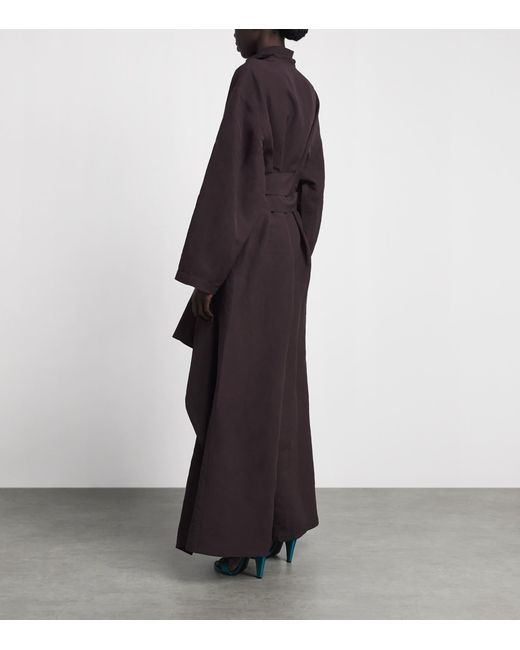 Alaïa Black Paper-Blend Ruffled Jumpsuit