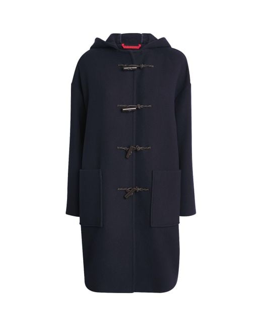MAX&Co. Blue Wool-Blend Duffle Coat
