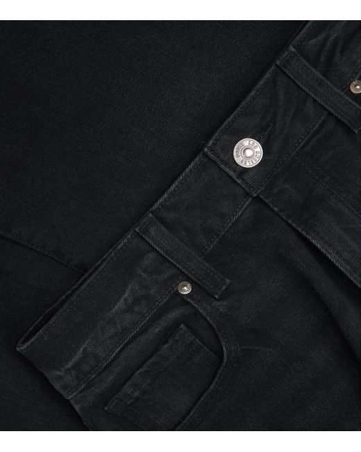 PAIGE Black Stevie High-Rise Straight Jeans
