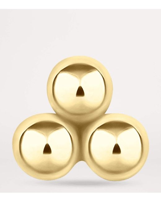 Maria Tash Metallic Large Three Ball Trinity Threaded Stud Earring