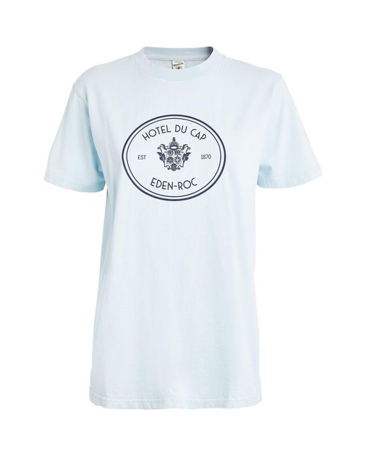 Sporty & Rich Blue X Hotel Du Cap-eden-roc Printed T-shirt