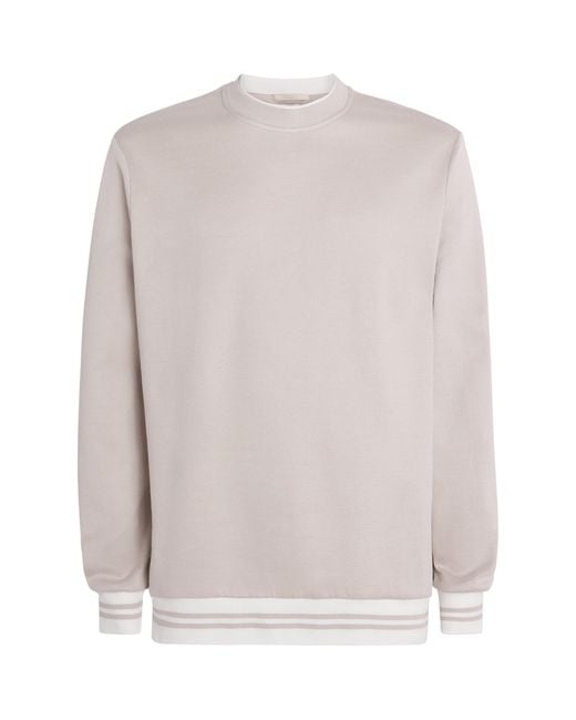 Eleventy White Cotton-Blend Sweatshirt for men