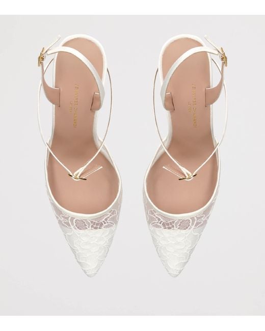 JENNIFER CHAMANDI White Vittorio Slingback Pumps 85