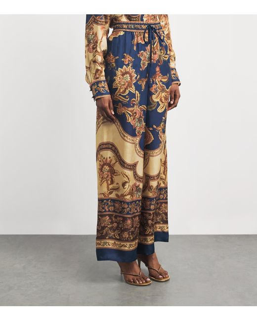 Zimmermann Multicolor Silk Printed Aster Trousers