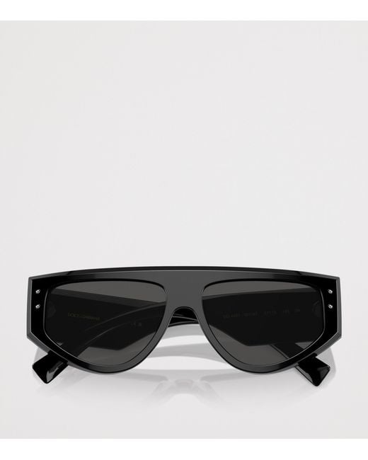 Dolce & Gabbana Black Rectangle Sunglasses for men