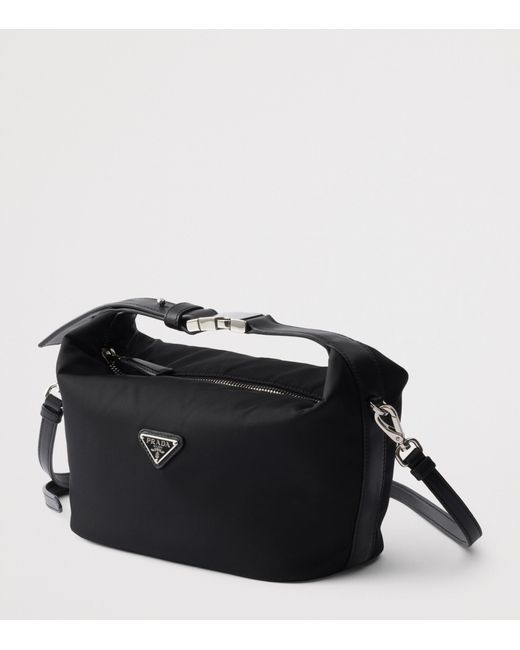 Prada Black Mini Re-Nylon Cherie Top-Handle Bag