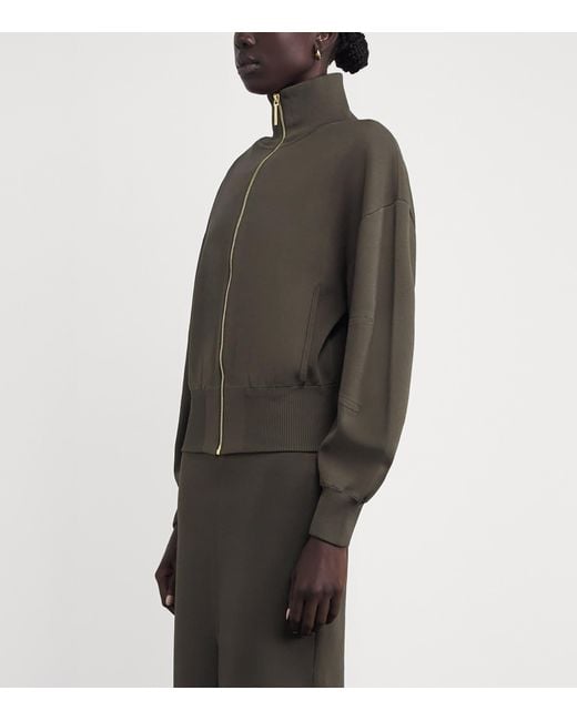 Joseph Gray Milano-Knit Sable Bomber Jacket