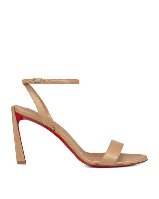 Christian Louboutin Natural Condora Queen Leather Sandals 85