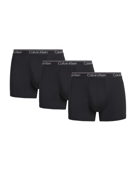 Calvin Klein Black Microfiber-Stretch Boxer Briefs for men