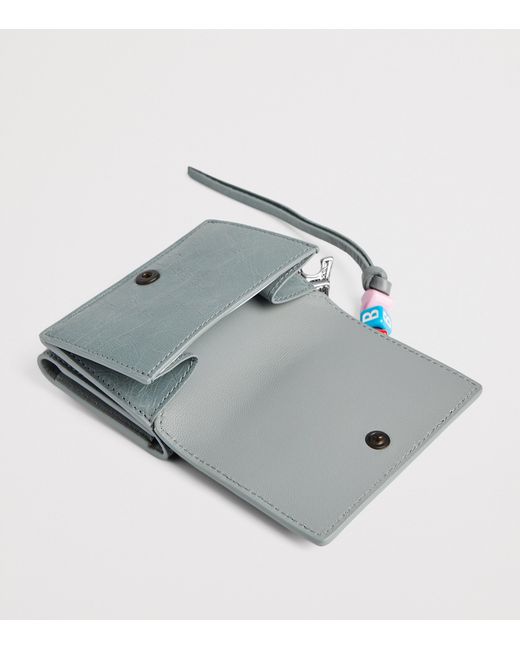Balenciaga Blue Lambskin Le City Mini Wallet