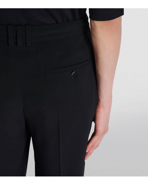 Balmain Black Rhinestone-embellished Tailored Trousers for men