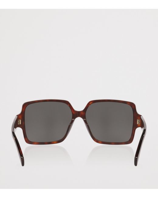 Céline Gray Tortoiseshell Triomphe Cl40316U Square Sunglasses