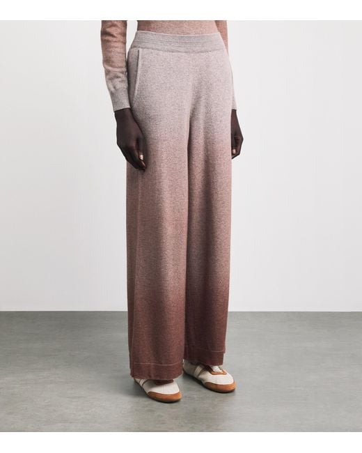 Colombo Multicolor Cashmere Wide-Leg Trousers