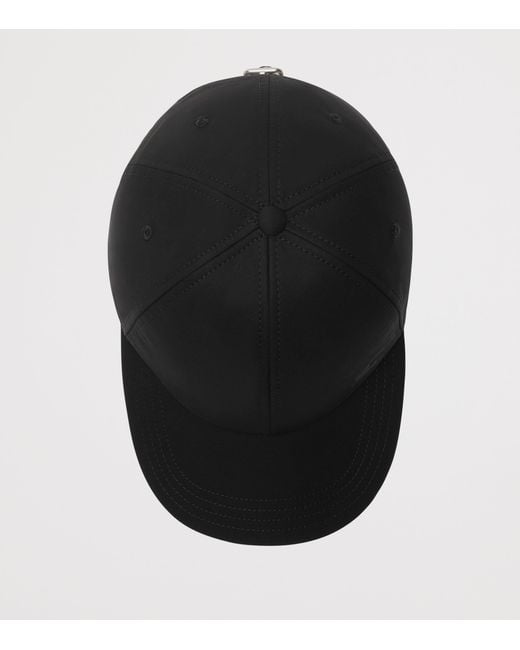 Burberry Black Gabardine Baseball Cap for men